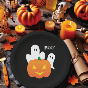 Assiettes En Carton Boo Citrouille Ghosts Halloween