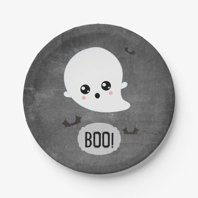 Assiettes En Carton Boo Cute Ghost (Devant)