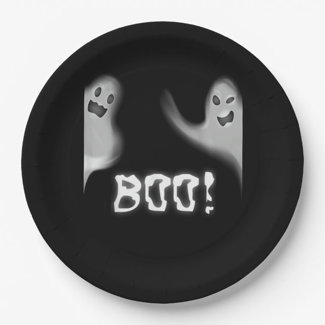 Assiettes En Carton Boo ! Halloween effrayant cachant Funny Peekaboo