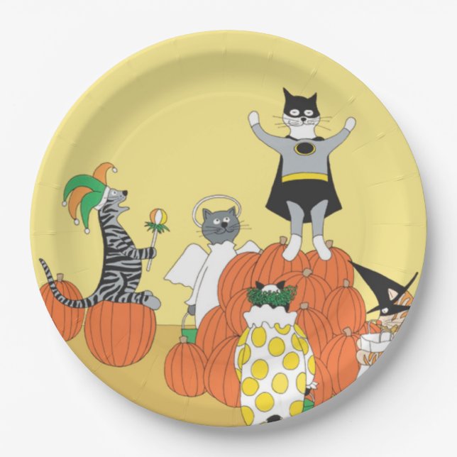 Assiettes En Carton BOO ! Plaques de fête d'Halloween (Devant)