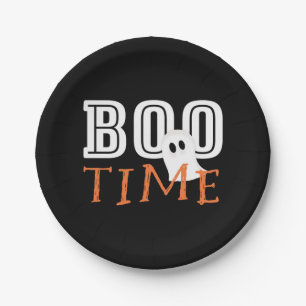 Assiettes En Carton BOO TIME Ghost Cute Halloween Plaques de fête