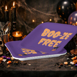 Assiettes En Carton Boo‑ze sans alcool | Halloween sobre et Spook
