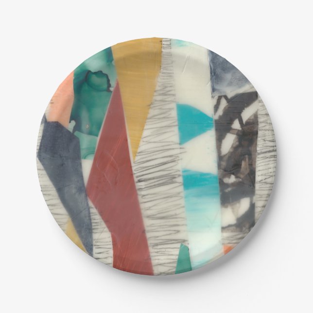 Assiettes En Carton Bordure couleur II (Devant)