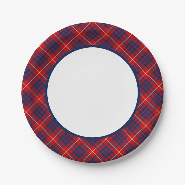 Assiettes En Carton Bordure de Clan Hamilton Tartan (Devant)