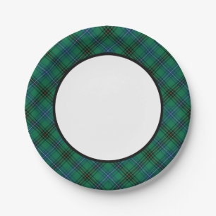 Assiettes En Carton Bordure de Clan Henderson Tartan