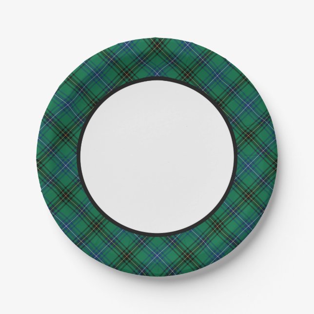 Assiettes En Carton Bordure de Clan Henderson Tartan (Devant)