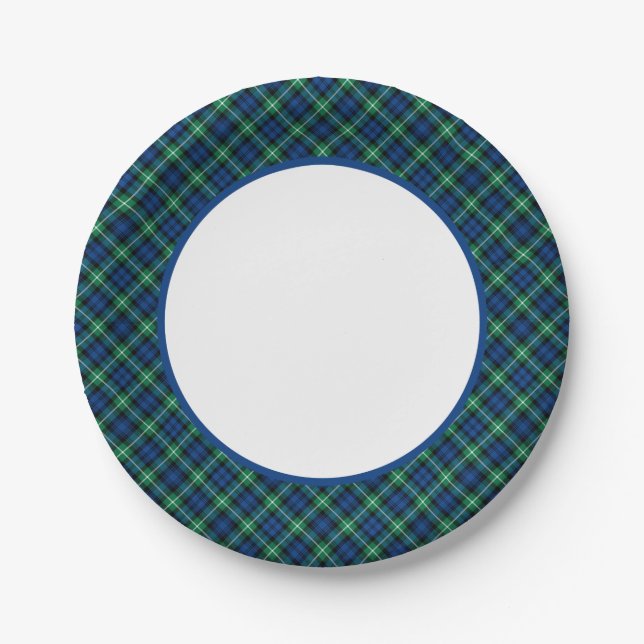 Assiettes En Carton Bordure de Clan Lamont Tartan (Devant)