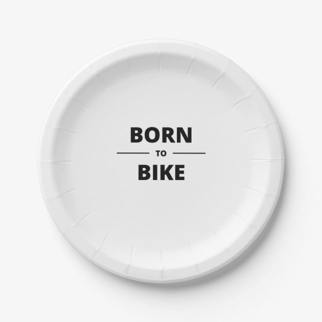 ASSIETTES EN CARTON BORN TO BIKE (Devant)