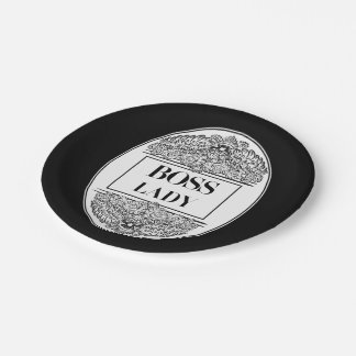 Assiettes En Carton Boss Lady - Élégante autonomisation