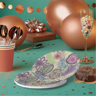 Assiettes En Carton Botanical Bliss