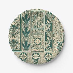 Assiettes En Carton Botanique décorative Art nouveau Motif
