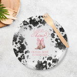 Assiettes En Carton Bottes de poule rose et de poule Coquette Annivers<br><div class="desc">Botte rose et poupées coquette Plaques de papier d'anniversaire de l'Ouest</div>