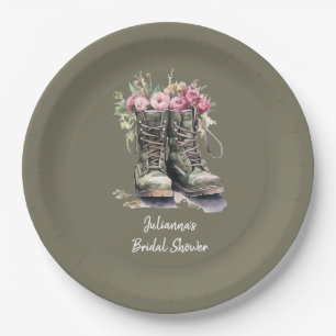 Assiettes En Carton Bottes militaires Fête des mariées à thème