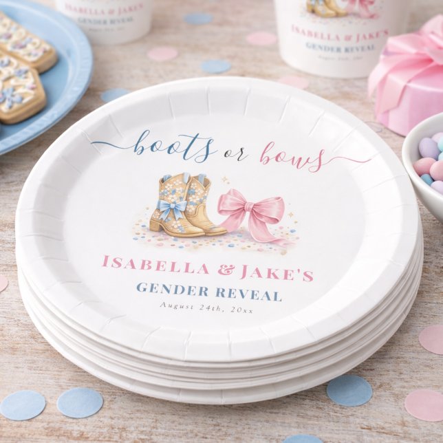 Assiettes En Carton Bottes ou noeuds (Créateur téléchargé)