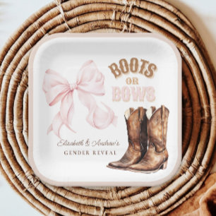 Assiettes En Carton Bottes ou vaches Révélation de genre
