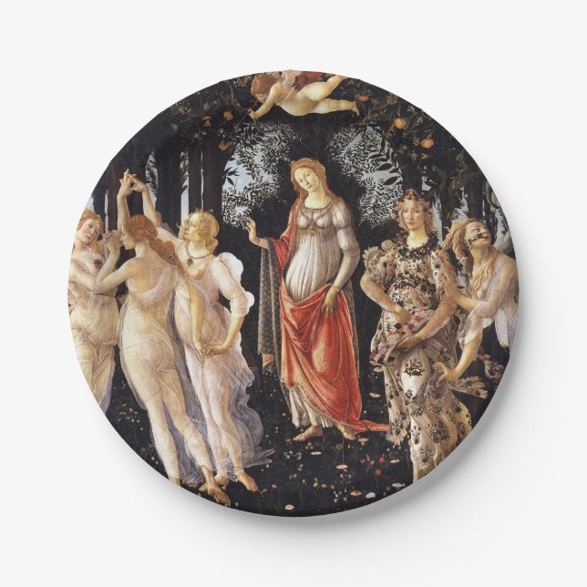 Assiettes En Carton BOTTICELLI -Primavera 1482 (Devant)