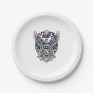 Assiettes En Carton Bouclier de bataille patriotique Symbole inspiré d