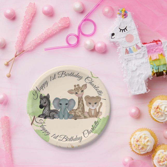 Assiettes En Carton Bouddles 1er anniversaire (Fête)