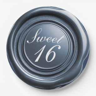 Assiettes En Carton Bougie Bleu Poussiéreux Cire Joint Tomber Douce 16
