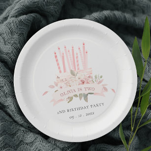 Assiettes En Carton Bougies à gâteau floral moelleux n'importe quel