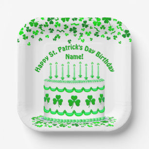 Assiettes En Carton Bougies personnalisées pour gâteau d'anniversaire 