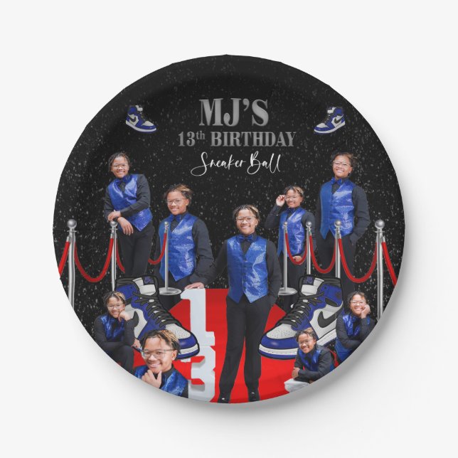 Assiettes En Carton Boule basket de MJ (Devant)