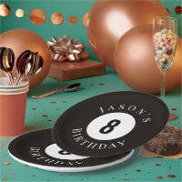 Boule de Billard Personnalisée Noire pour Annivers