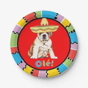 Assiettes En Carton Bouledogue de fiesta