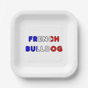 Assiettes En Carton bouledogue français flg dans le nom