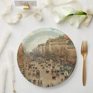 Assiettes En Carton Boulevard Montmartre-Eremitage Camille Pissarro