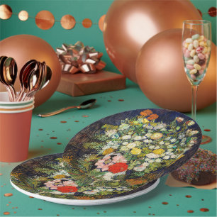 Assiettes En Carton Bouquet de fleurs dans un vase de Vincent Van Gogh