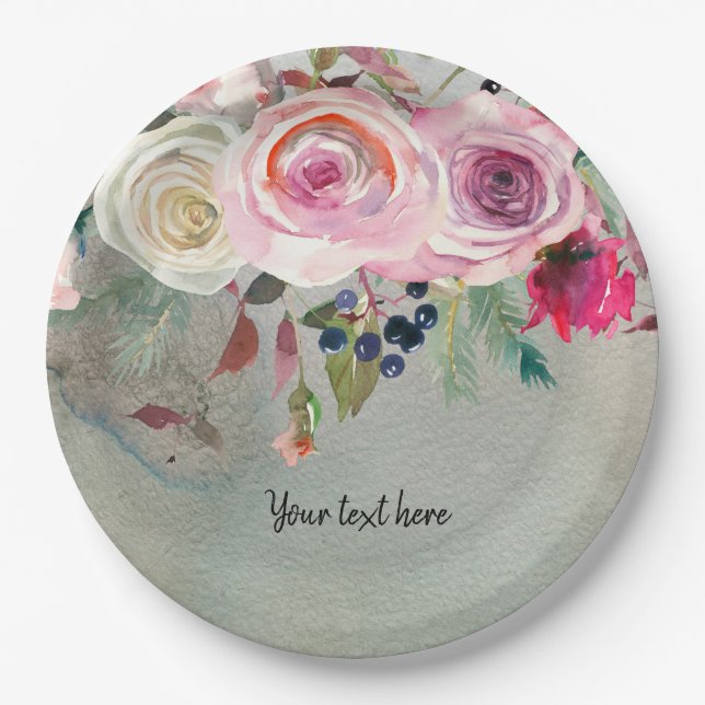 Assiettes En Carton Bouquet de fleurs pour toutes les occasions (Devant)