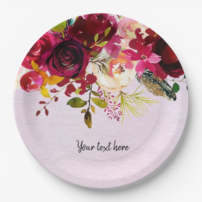 Assiettes En Carton Bouquet de fleurs pour toutes les occasions (Devant)