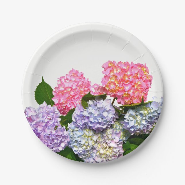Assiettes En Carton Bouquet Hydrangea (Devant)