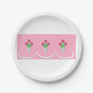 Assiettes En Carton Bouquet mariage