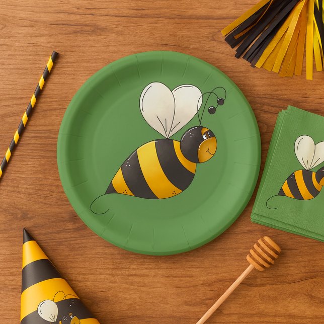 Assiettes En Carton Bourdon à ailes dodues (Créateur téléchargé)