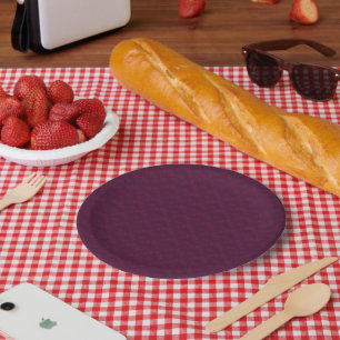 Assiettes En Carton Bourgogne noble dans le style art déco.