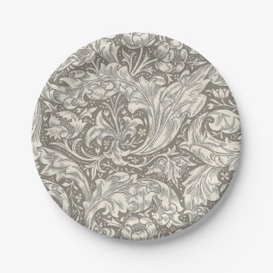 Assiettes En Carton Bouton de fiancé en damas antique de William Morri