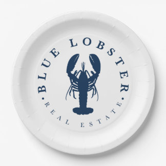 Assiettes En Carton Bouton Immobilier Homard Bleu