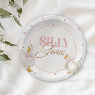 Assiettes En Carton Bow rose sot oie Coquette Anniversaire