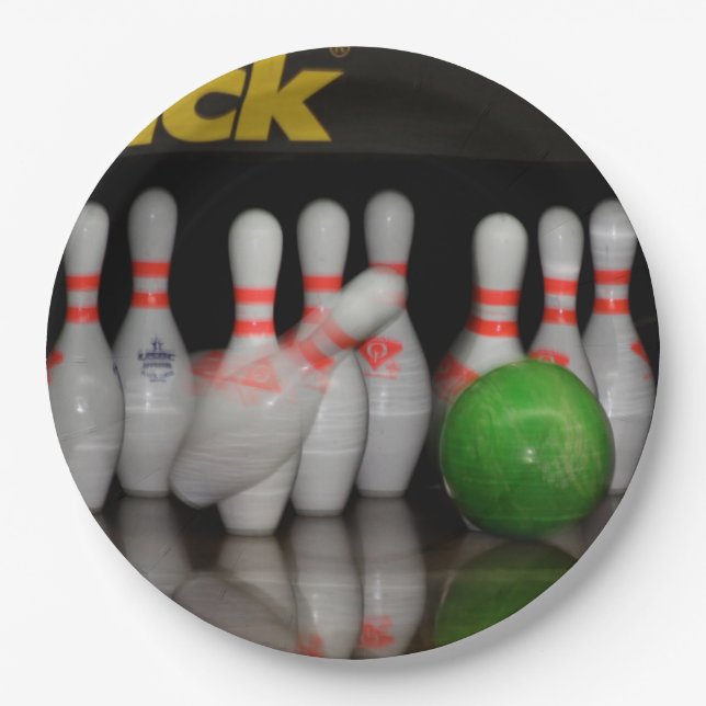 Assiettes En Carton Bowling (Devant)