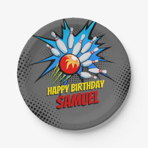 Assiettes En Carton Bowling fête d'anniversaire