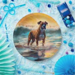 Assiettes En Carton Boxer Beach Surfing Peinture