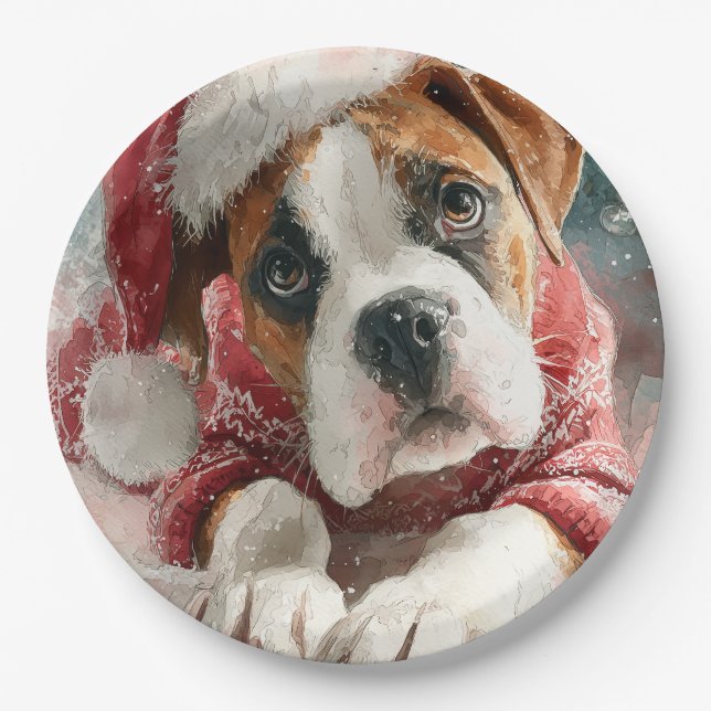 Assiettes En Carton   Boxer Christmas  Paper Plate (Devant)