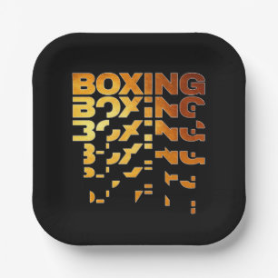 Assiettes En Carton Boxer Graphisme Word Art