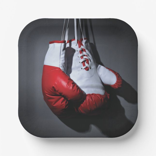 Assiettes En Carton Boxing gloves (Recto)