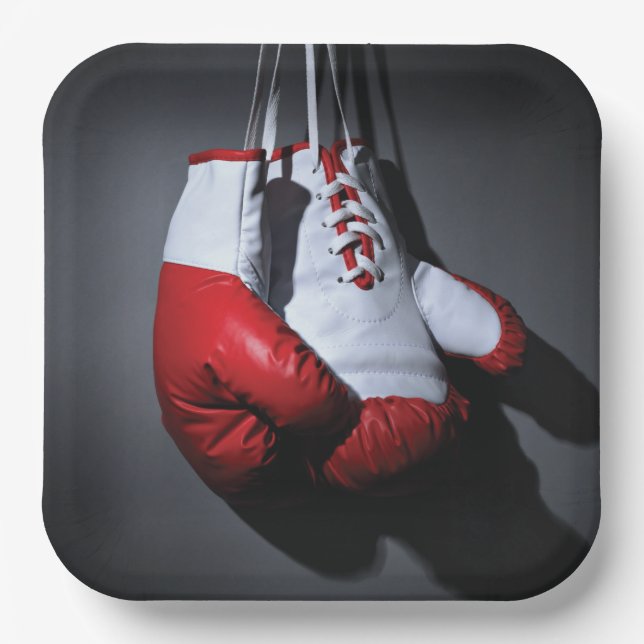 Assiettes En Carton Boxing gloves (Recto)