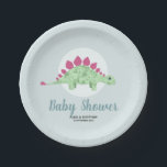 Assiettes En Carton Boys mignonette Whimsical Baby shower Dinosaure Bl<br><div class="desc">Ce dessin mignon et fantaisiste sur plaque de papier baby shower pour garçons présente un dessin animé bleu pastel stegosaurus dinosaure,  et peut être personnalisé avec les noms des parents. L'ajout parfait à thème dinosaure à vos couples co-ed baby shower ou enfants 1er anniversaire.</div>