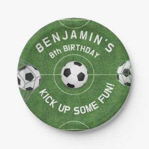 Assiettes En Carton Boys Soccer Sports Anniversaire
