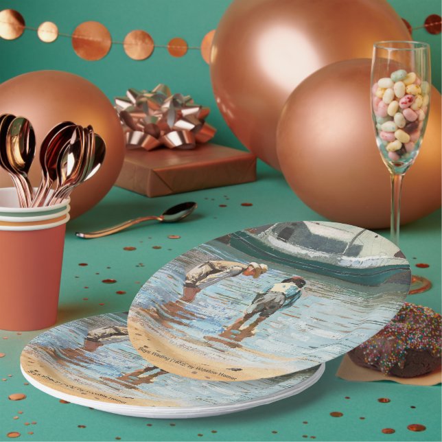 Assiettes En Carton Boys Wading (1873) Par Winslow Homer (Multi)